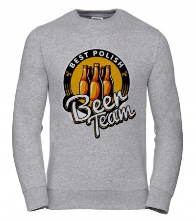 Pánská Mikina Best Polish Beer Team S Šedá Dárek pro chlapce a muže pro muže