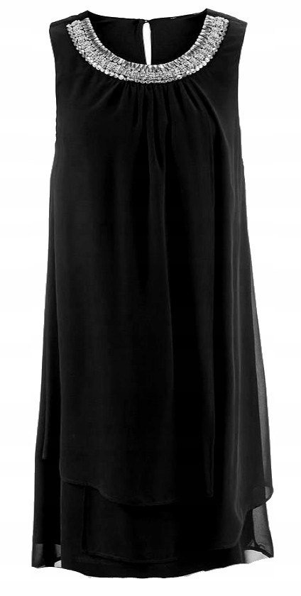 

Elegancka sukienka koraliki perełki 38 Nowa