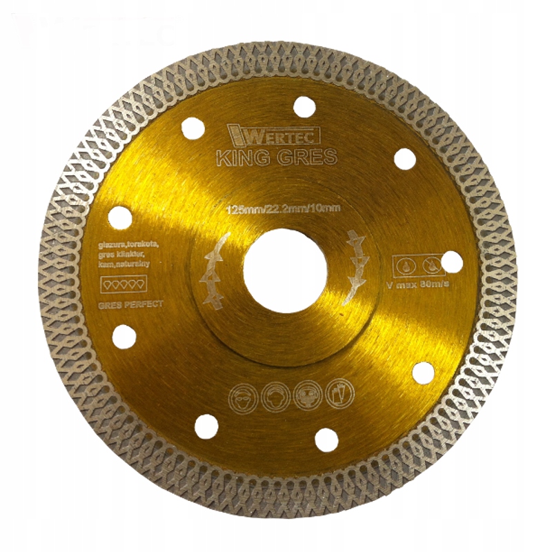 TARCZA DIAMENTOWA DO GRESU 125x22,23x10 WERTEC KING GRES