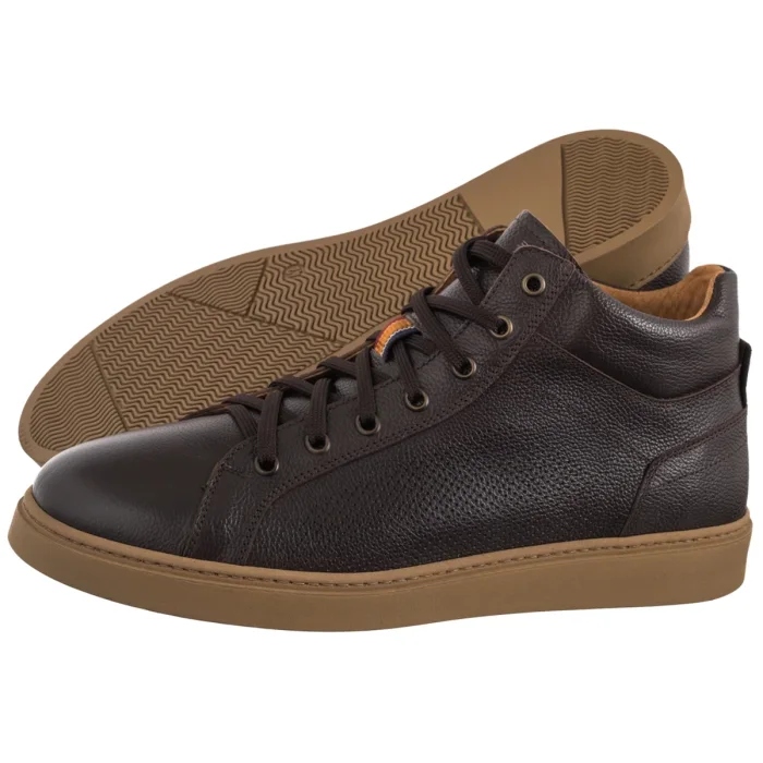 Pánské Kožené Boty Kotníkové Boty Ryłko Hnědé IPYR73__ _DT8 Brown