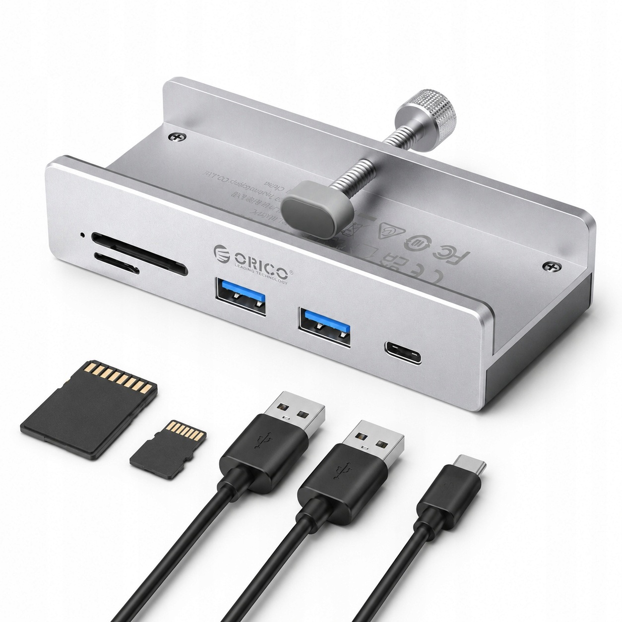 Adaptér Hub 4v1 Usb-c 2x Usb-a 3.2 1xUSB-C 3.2 1xSD&TF Orico