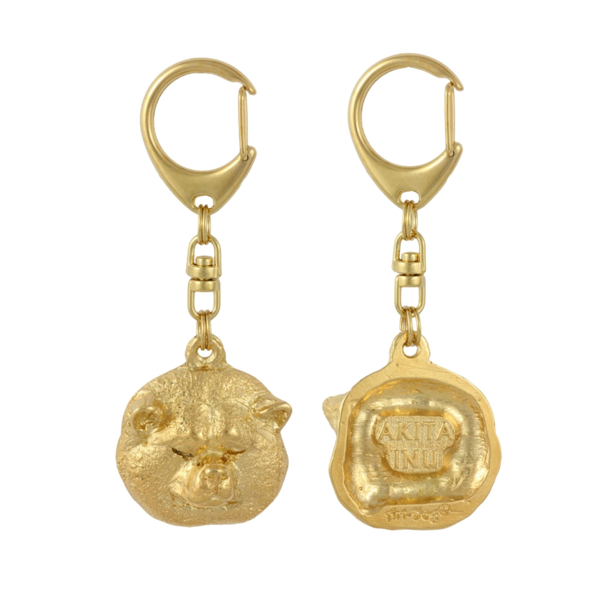 Akita, Akita Inu – pozlacený přívěsek na klíče na klíče se psem, ozdoba kabelky, luxusu