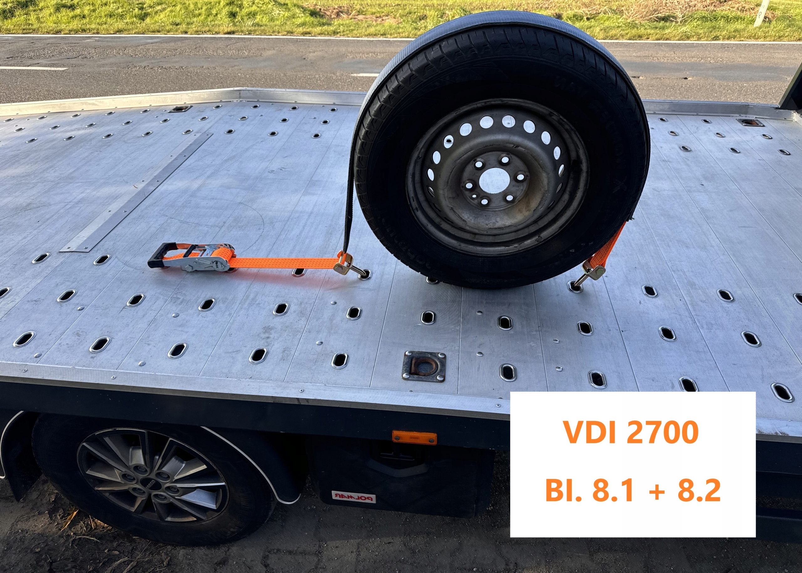 Spínací pás 5T 3,5 m 50 mm VDI Eta Min 0,5 4% Tráva 1,5 m Gumová rukojeť