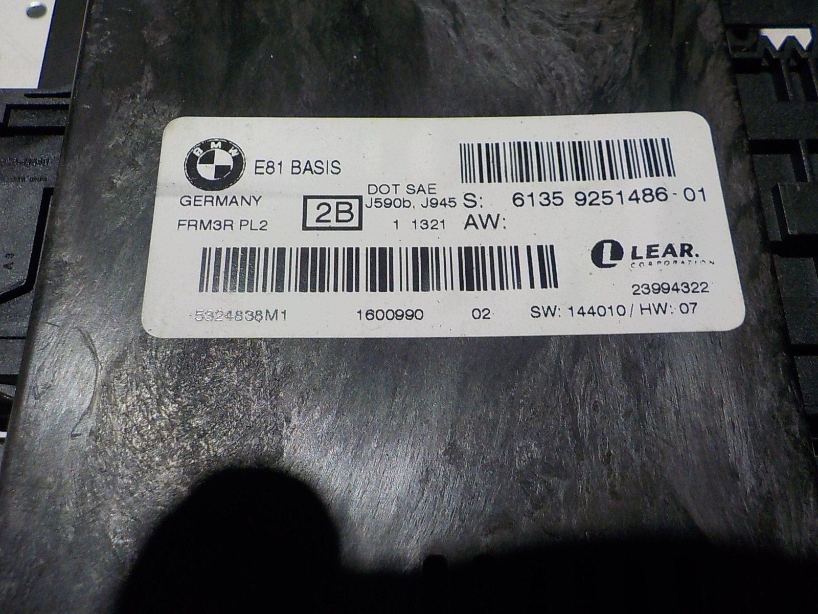 BMW 1 (E87) modulo luci 9251486 6135 9251486 2B