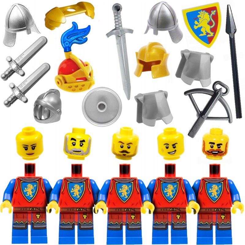 Lego Castle Zestaw 5 figurek rycerzy Herbu Lwa