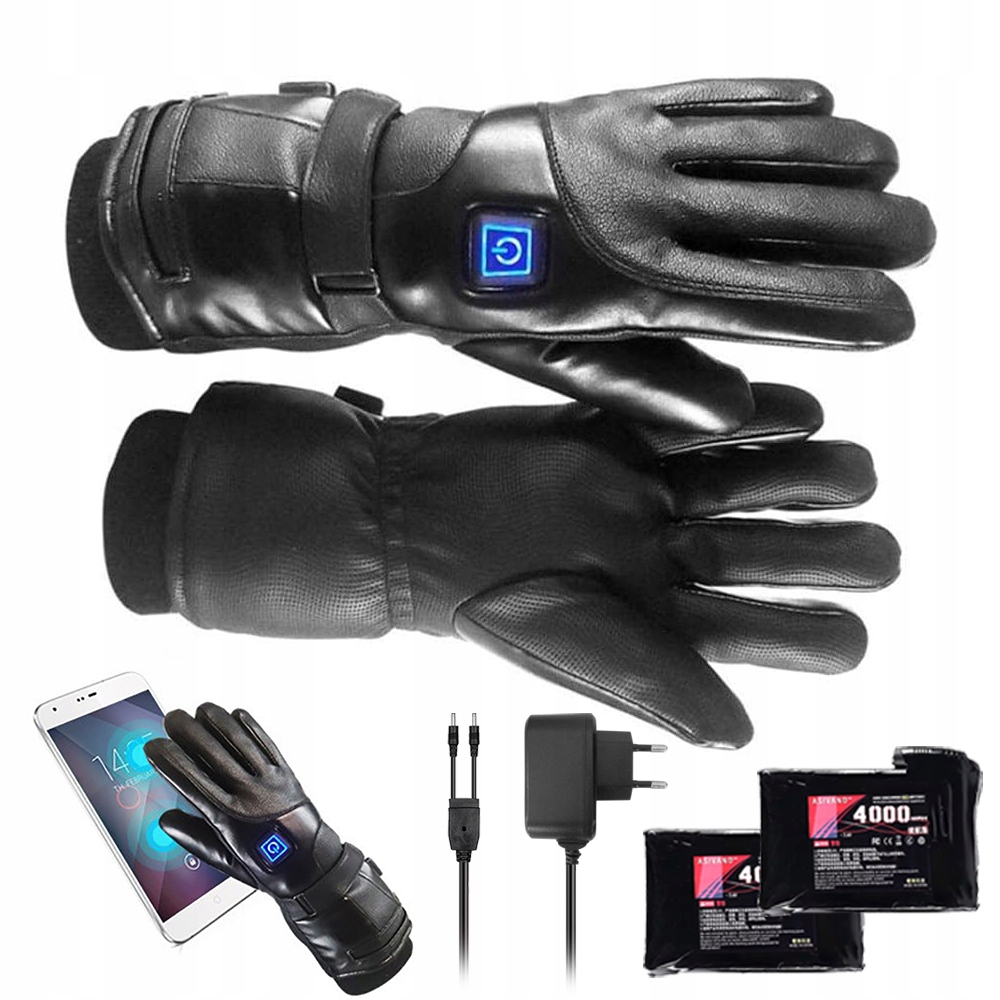 Elektryczne Podgrzewane Rękawice Wodoodporne Ciepłe Rękawice Na Motor Rower