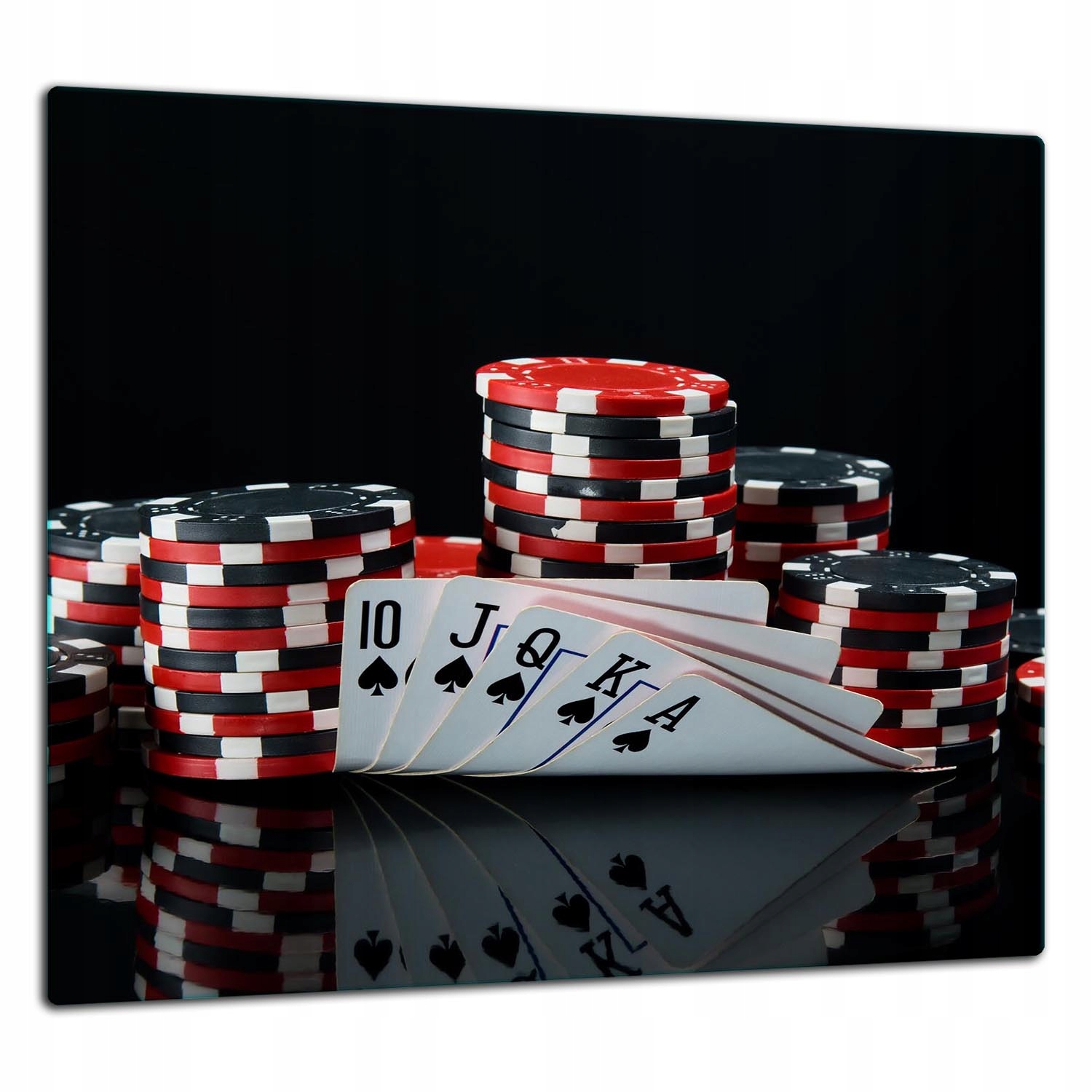 Skleněná Ochranná Deska Panel Lepidlo 65x60 Poker Lacobel 7v1