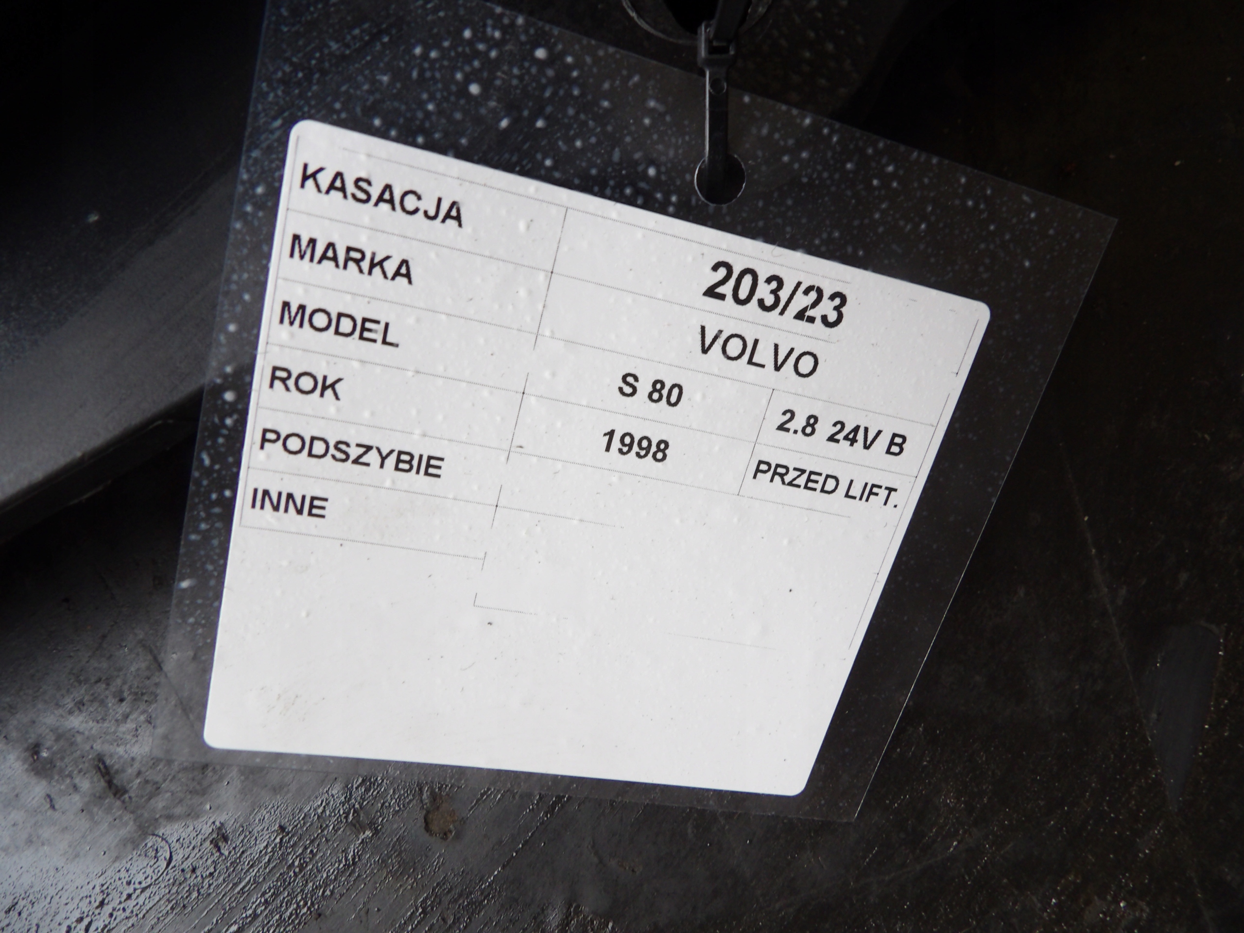 Volvo S80 torpedo 9151712, 9151714