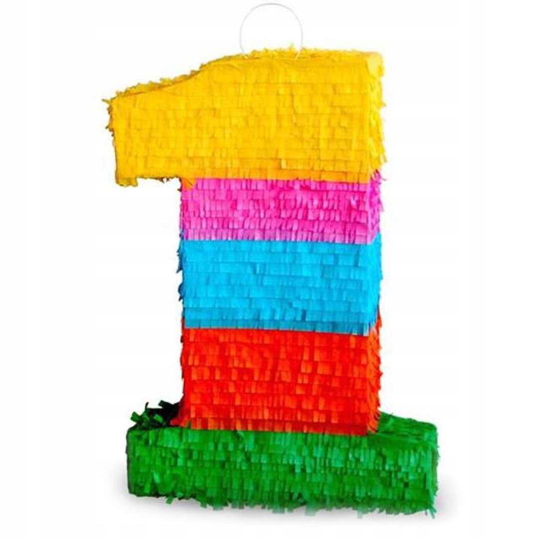 

Piniata pinata na Urodziny cyfra 1 kolorowa XXL