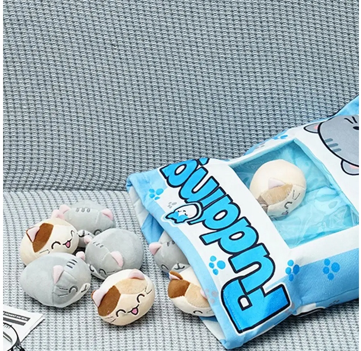 PODUSZKA PUDDING Z MASKOTKAMI DO RZUCANIAM KOT PRZYTULANKA PLUSZ Długość (cm) 45