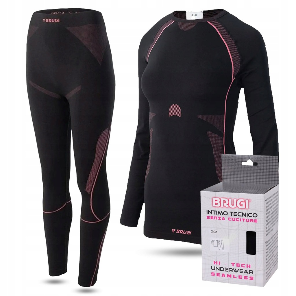 Bielizna Termoaktywna Damska Brugi Komplet Góra Dół Termo Na Zimę