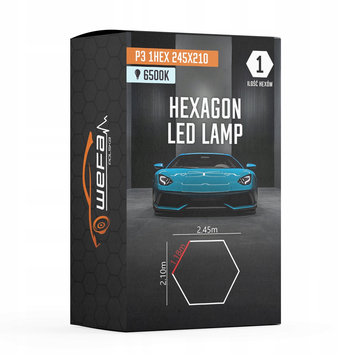 Led lampa Hexagon P3 1HEX 245x210 Medová Plástev Dílna Garáž Obývací pokoj