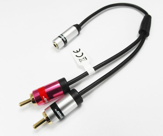 

adapter 2 wtyki chinch rca /gniazdo mini jack 3,5