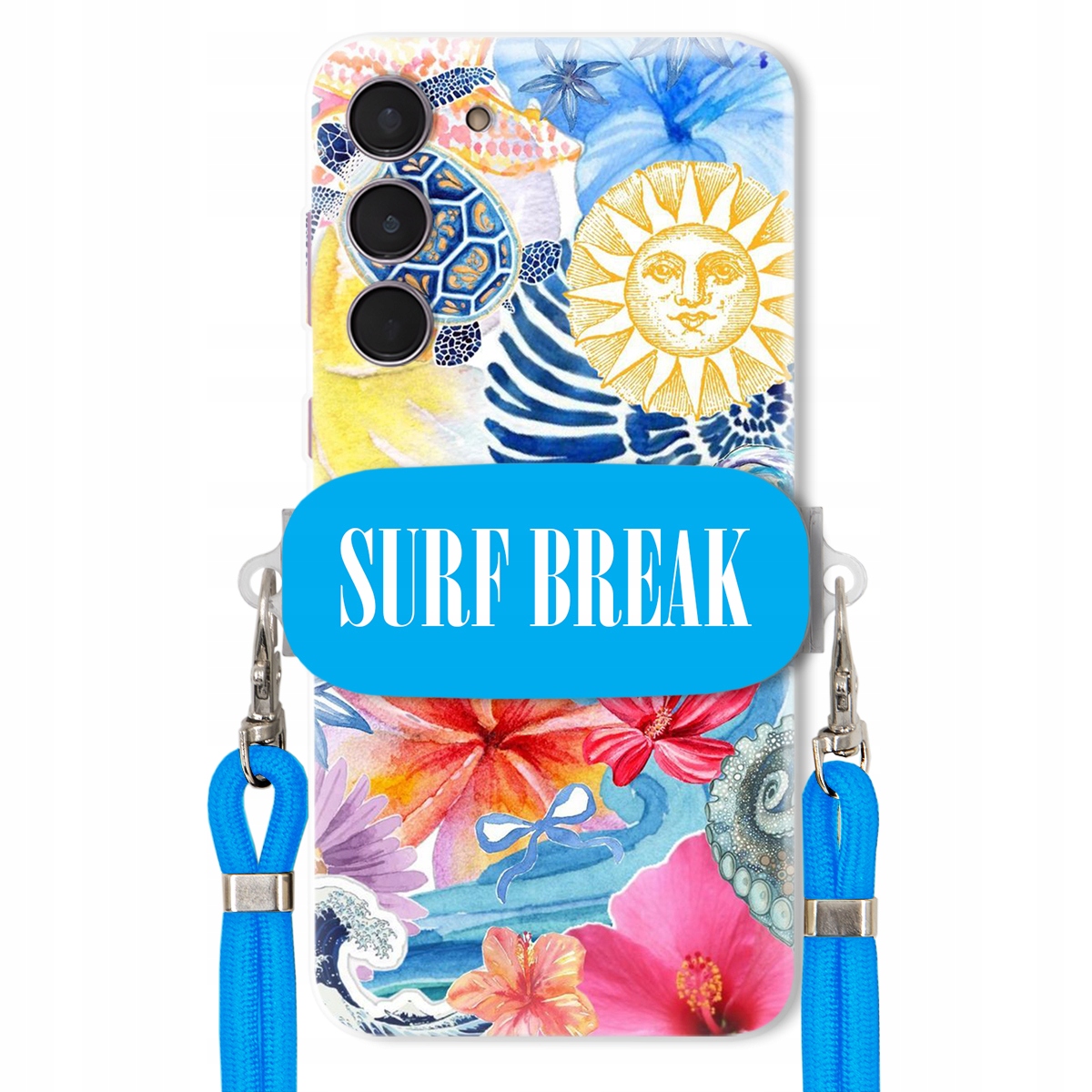 Puzdro pre Samsung S24 Plus Crossbody vodítko Blue držiak Surf Break Lata