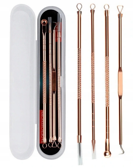 ŁYŻECZKA UNNY ZESTAW DO WĄGRÓW ZASKÓRNIKÓW NA PRYSZCZE W ETUI