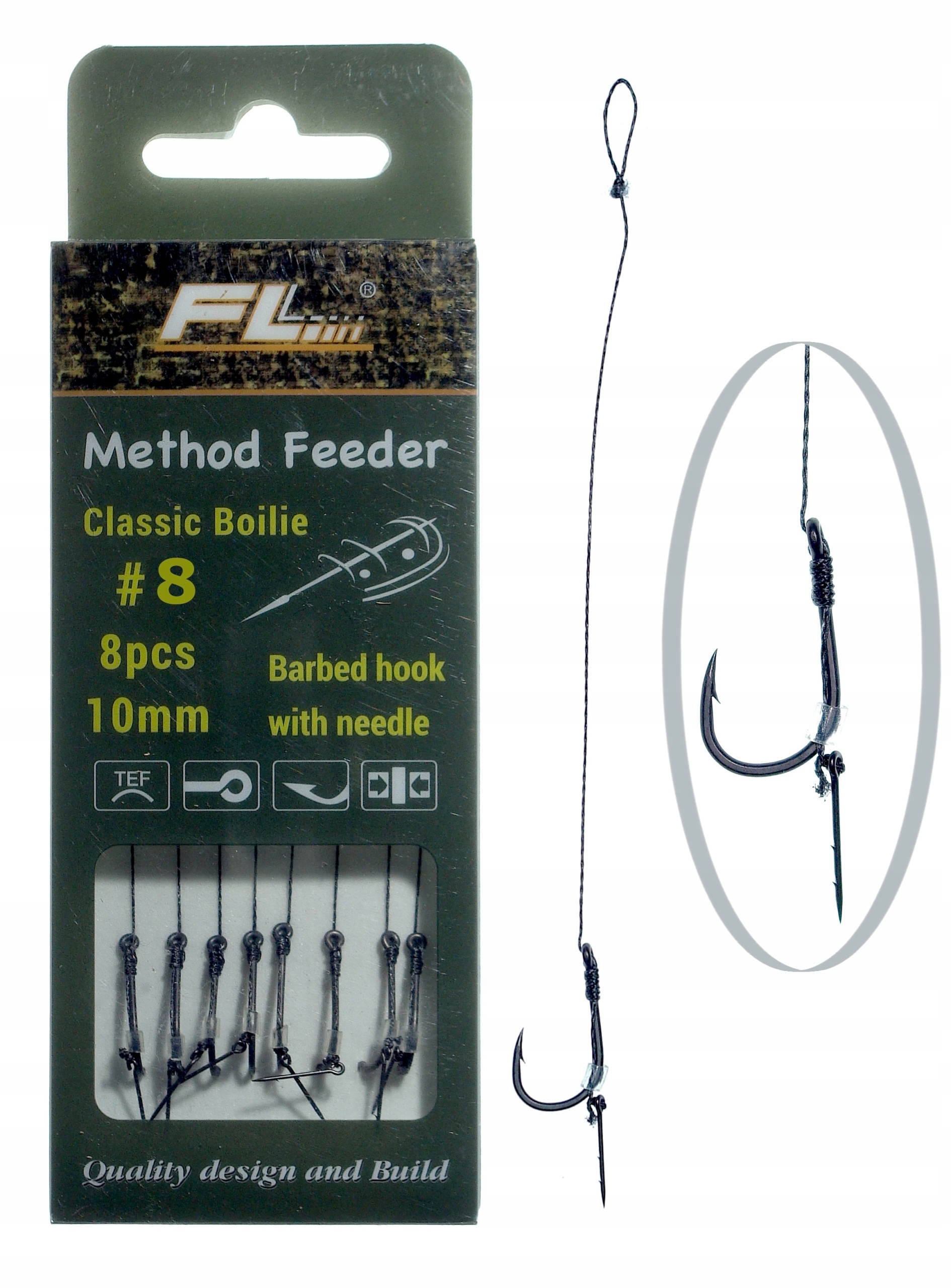 

Teflonowe haki nr 8 przypon method feeder igła