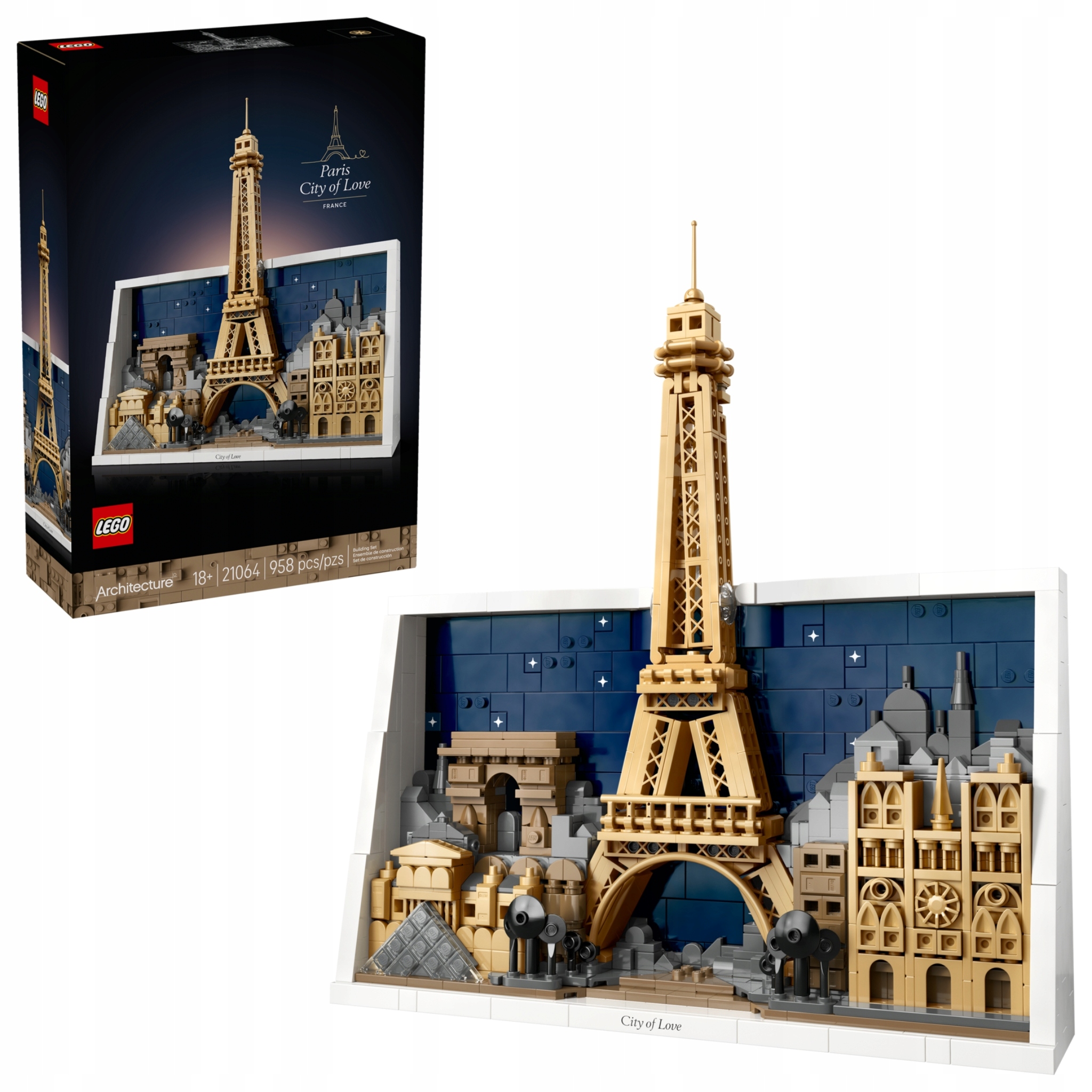 Lego Architecture 21064 Paříž Město lásky Stavebnice Památky Sada 18+