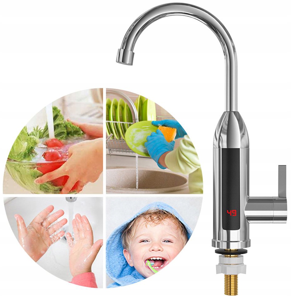 Exclusive PRZEPŁYWOWY ELEKTRYCZNY PODGRZEWACZ WODY Moc 3000 W