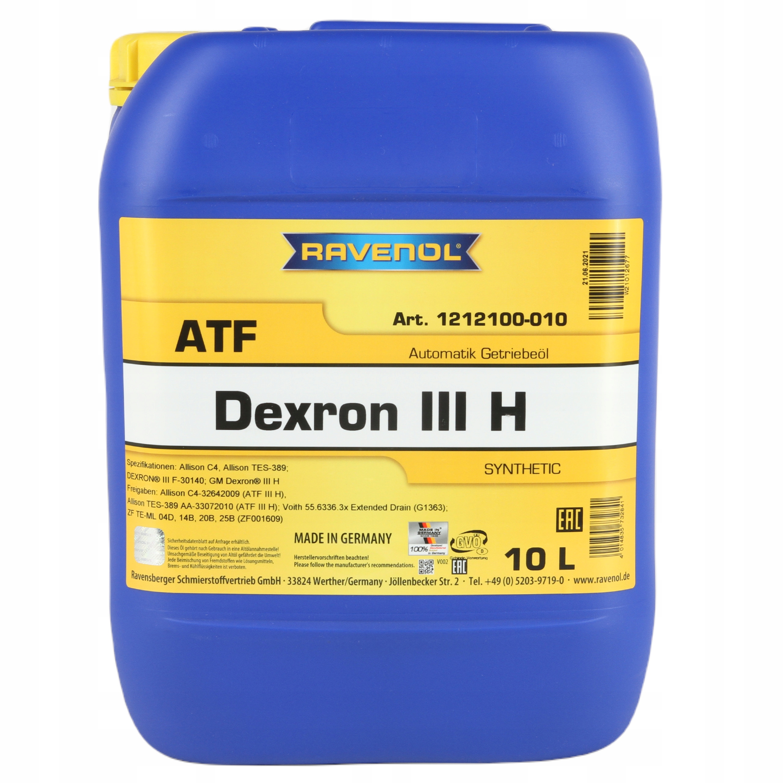 RAVENOL ATF DEXRON III H 10L