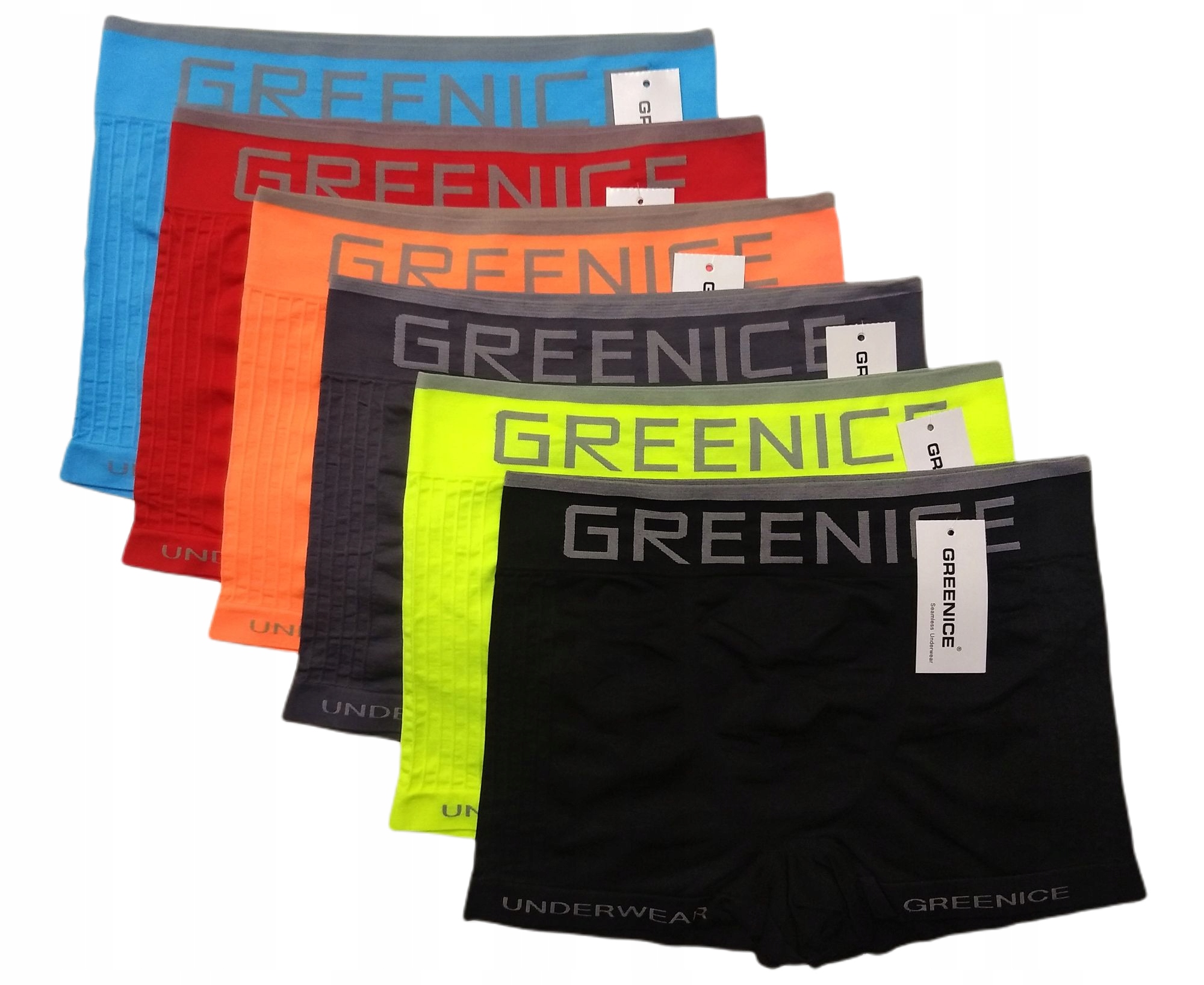 

6x Bokserki męskie slipy Bezszwowe Greenice M/L