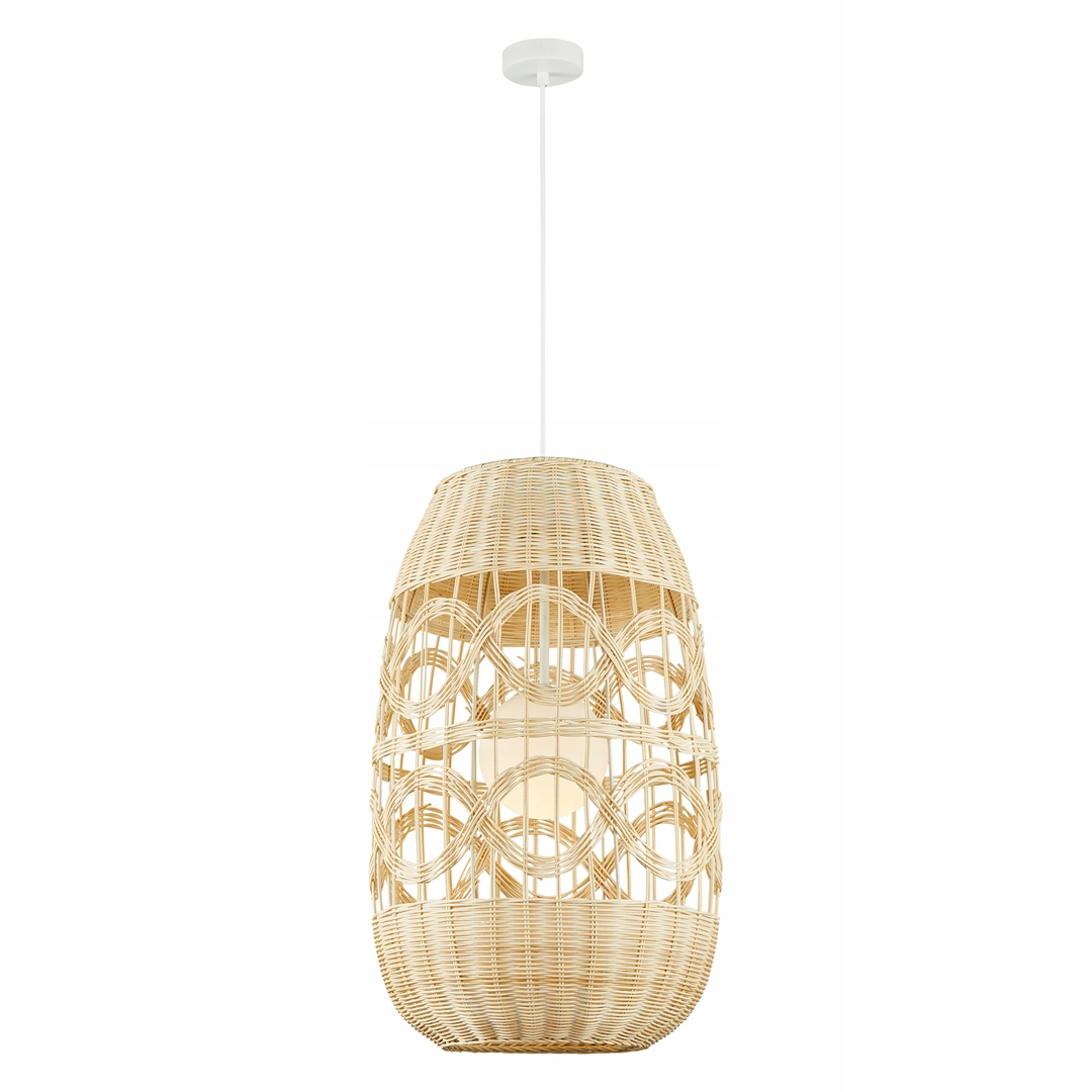 Závěsná lampa Arona Abažur Hnědá 1xE14 40x165 cm Stropní Svítidlo do obývacího pokoje