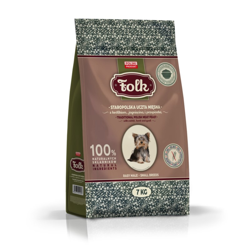 Levně Suché krmivo pro psy Folk Mini Staropolský králík s masem 7 kg