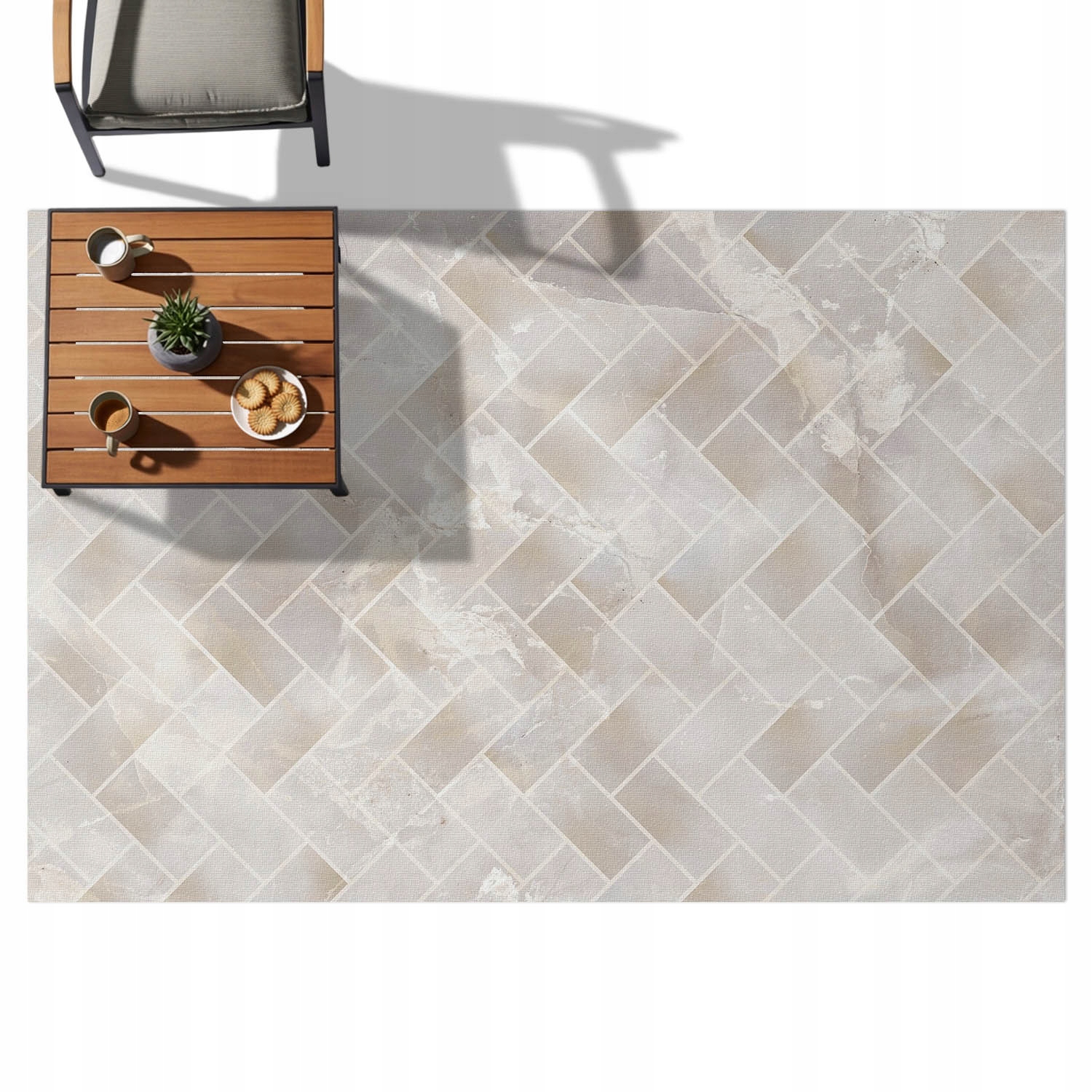 Vinylový Koberec Na Terasu s dekorativním potiskem Granitové panely 150x225