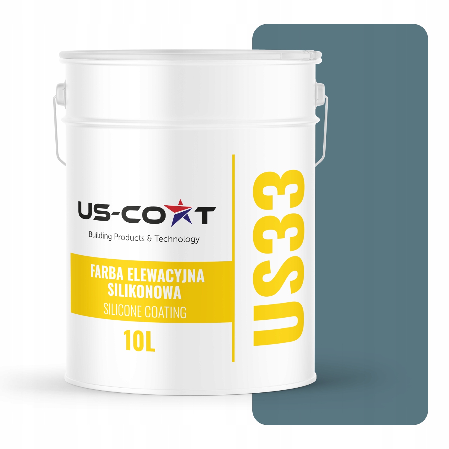 Silikónová Fasádová Farba Tmavomodrá F136 Uv 10L Poľský Výrobca