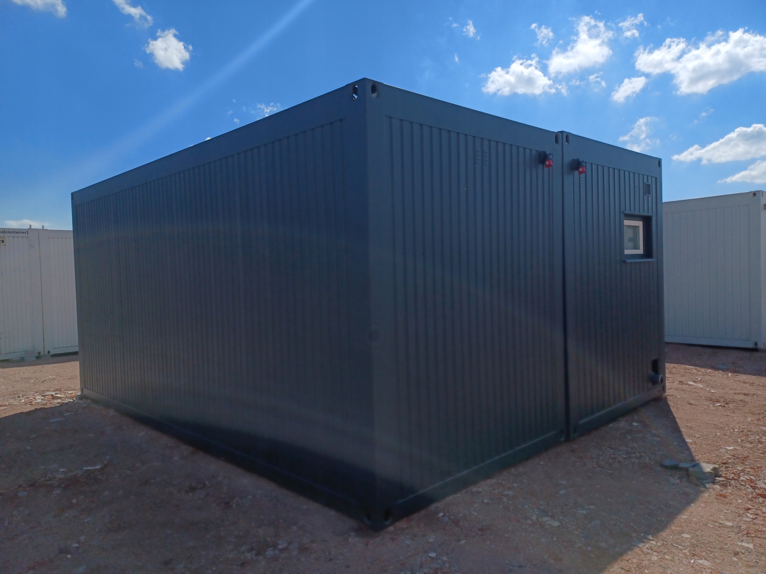 KONTENER BIUROWY MIESZKALNY DUO Z PRYSZNICEM I WC, ANEKSU KUCHENNEGO (30m2) Długość (m) 12