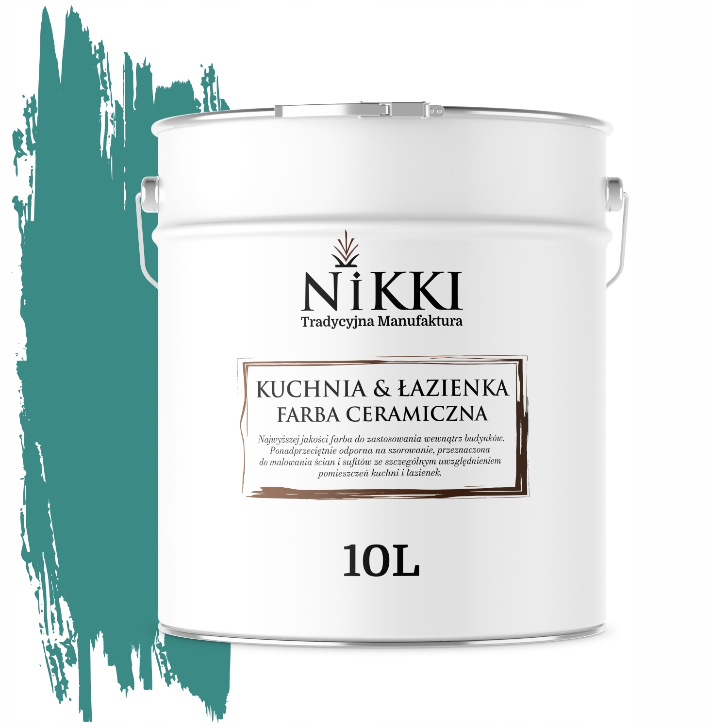 Keramická Farba Kuchyňa Kúpeľňa Tyrkysová Tmavá H1421 Mat 10 L Nástenná