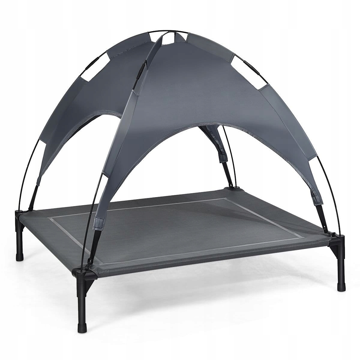Levně Costway pelíšek pro psa šedý 90 cm x 81 cm