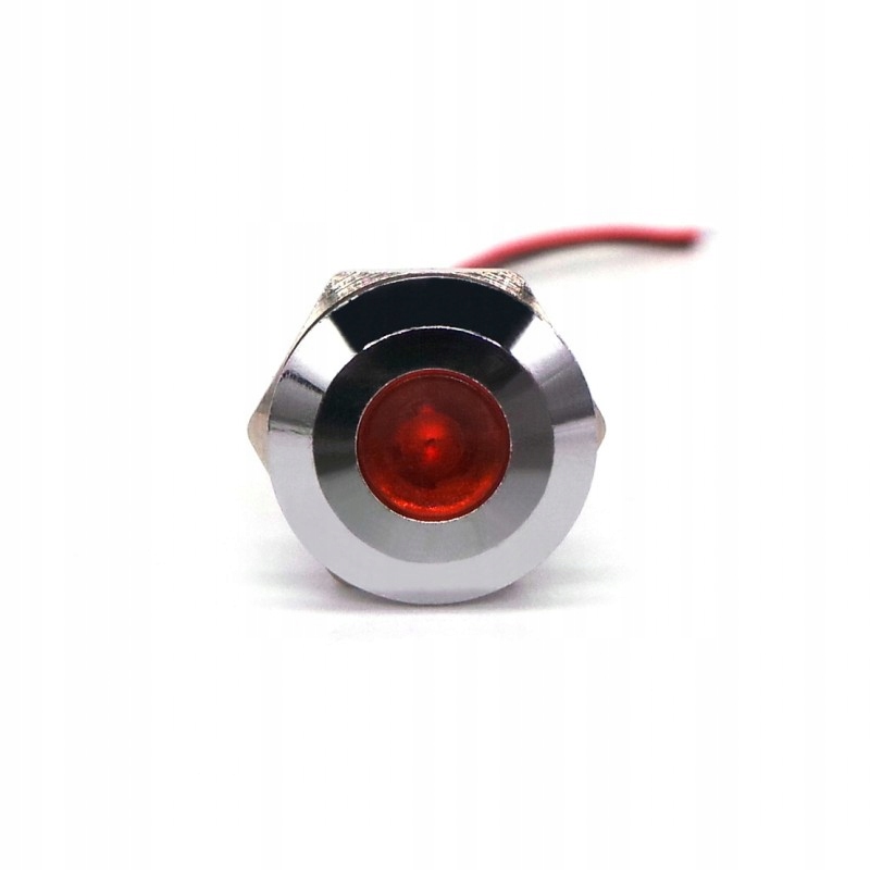Lampka kontrolna LED kolory 14mm Czerwona Producent części Inny