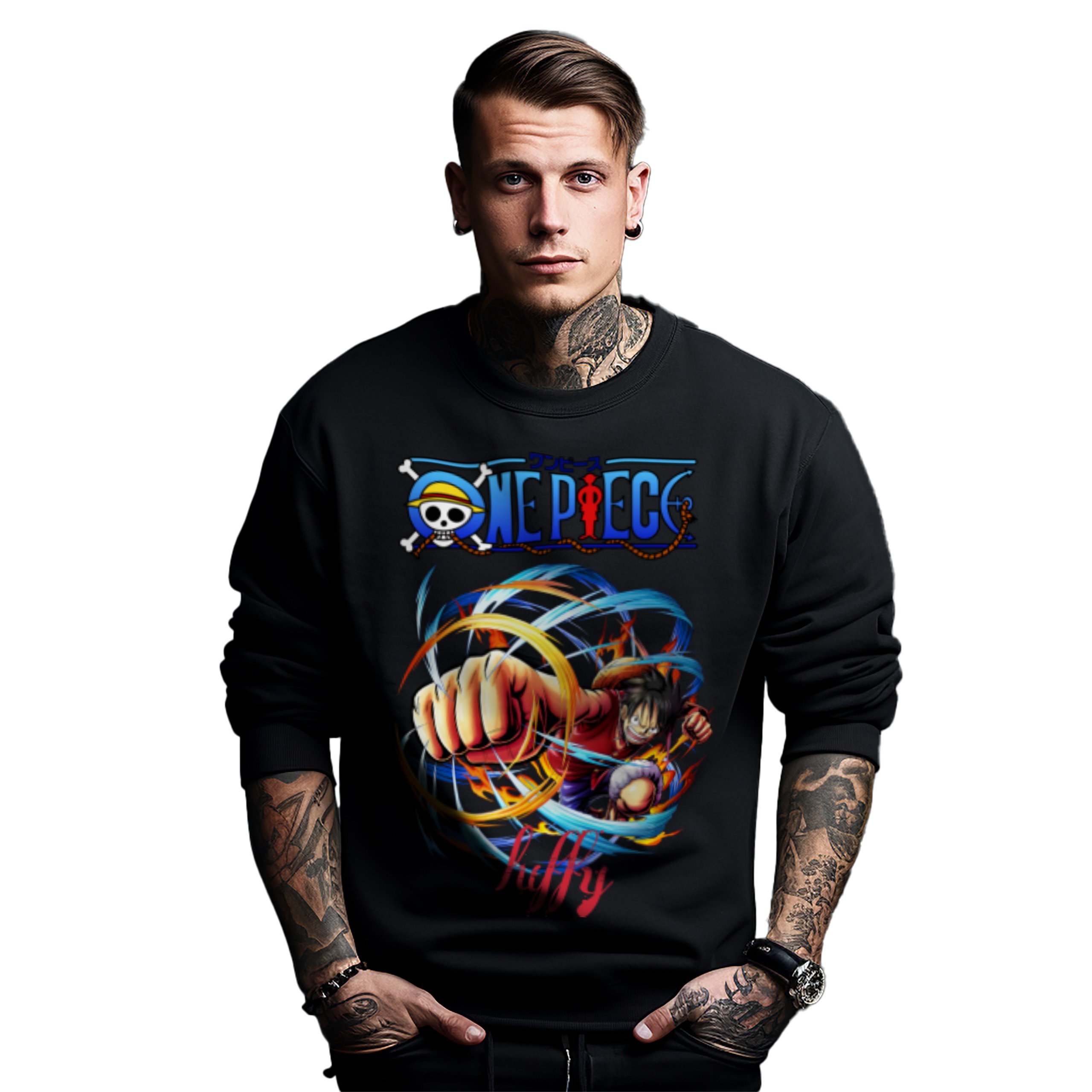 Mikina s potiskem Anime One Piece Luffy