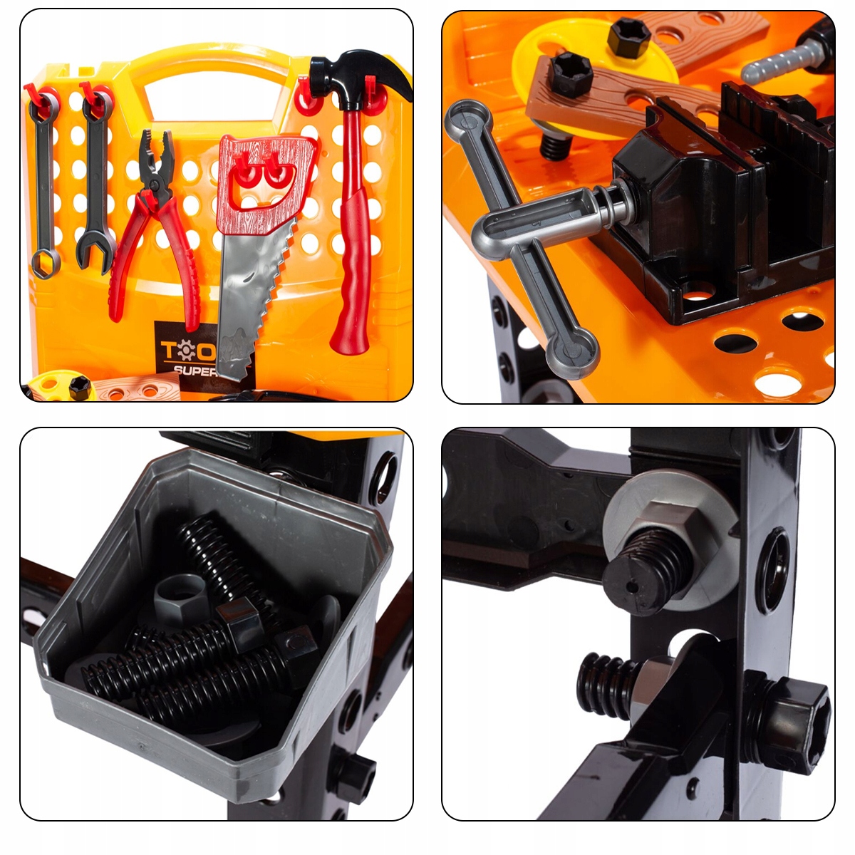 ZESTAW NARZĘDZI WARSZTATOWYCH WARSZTAT MAJSTERKOWICZA WALIZKA Z NARZĘDZIAMI Minimalny wiek dziecka 3