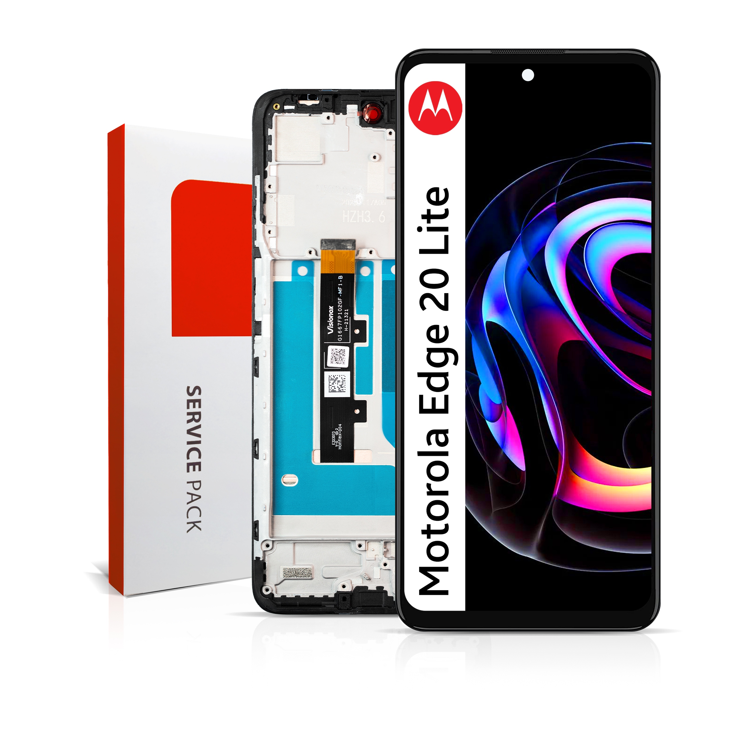 XT2139-1 LCD pro Edge 20 Lite Service Pack Rámeček Matice Originál Zila