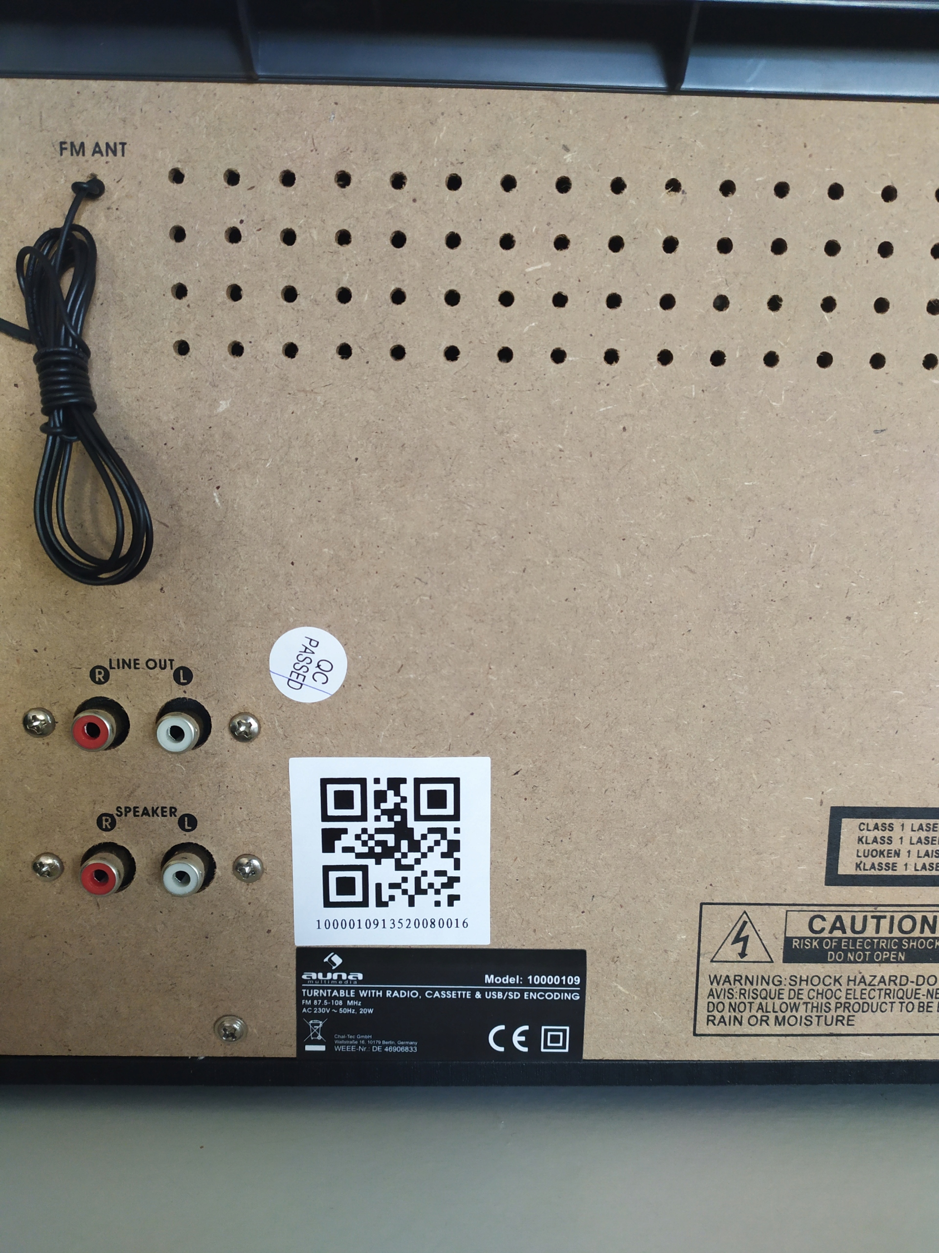 Wieża stereo CD FM USB TAPE Model TC-386