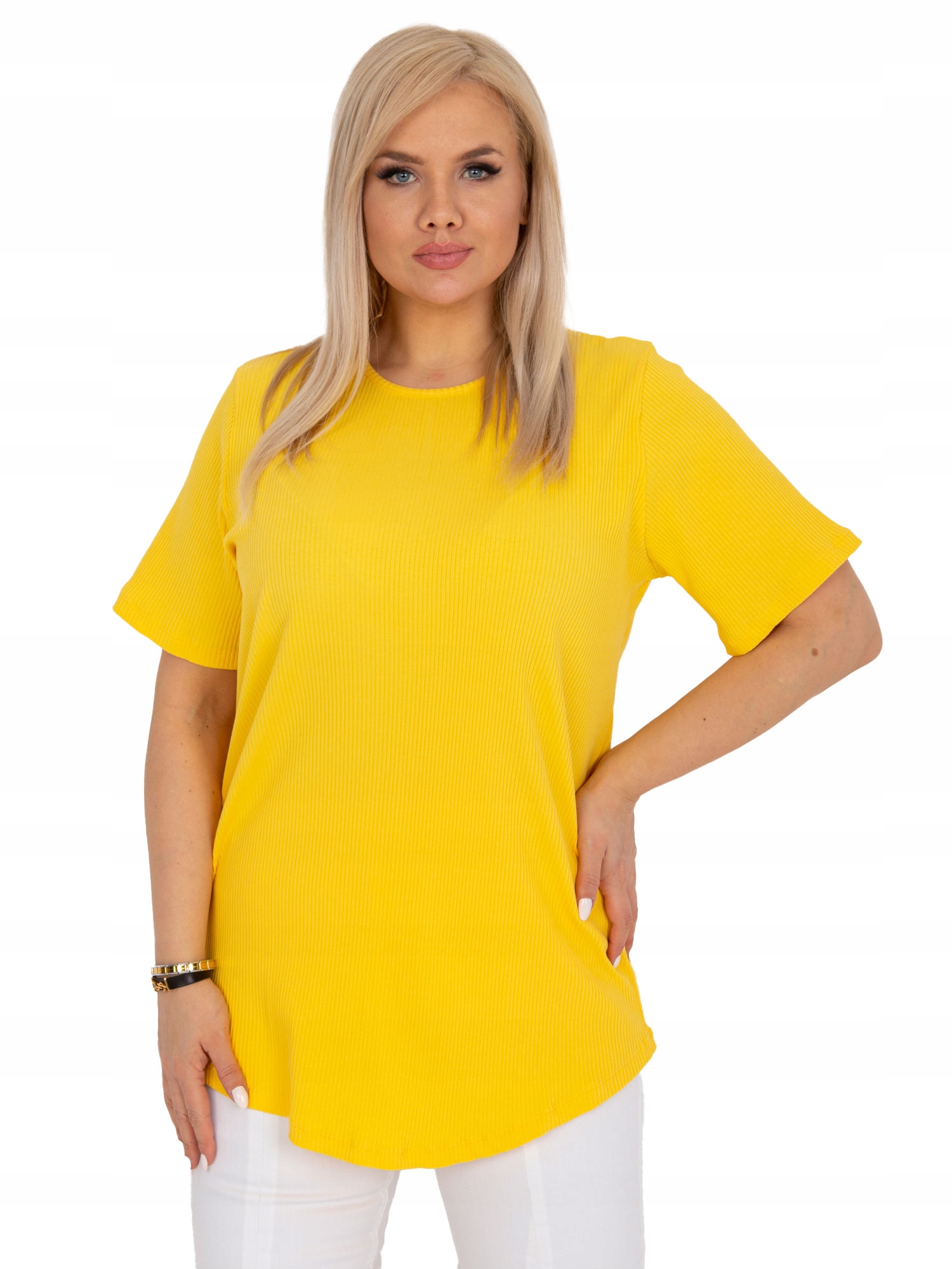 

Gładka Bluzka Bluzeczka Damska Plus Size - 3XL