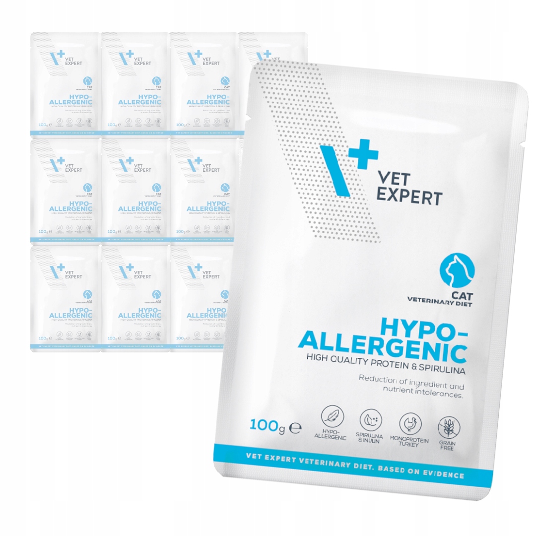 VetExpert Veterinary Diet Hypoallergenic 12x100g Mokra Karma Dla Kota Indyk