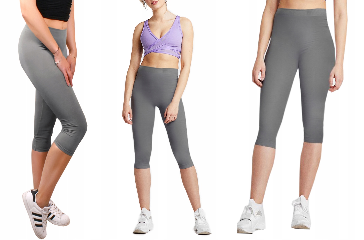 

Legginsy Fitness za kolano Rybaczki j.szary 51 S/m