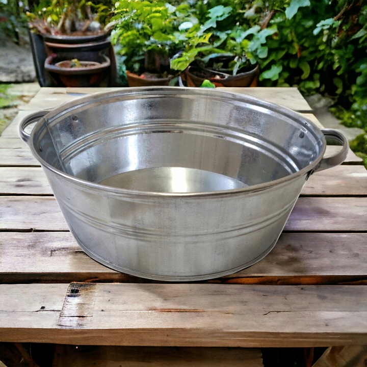 MISKA WANNA STALOWA OCYNKOWANA UCHWYTY 13L 39x15CM Długość 39 cm