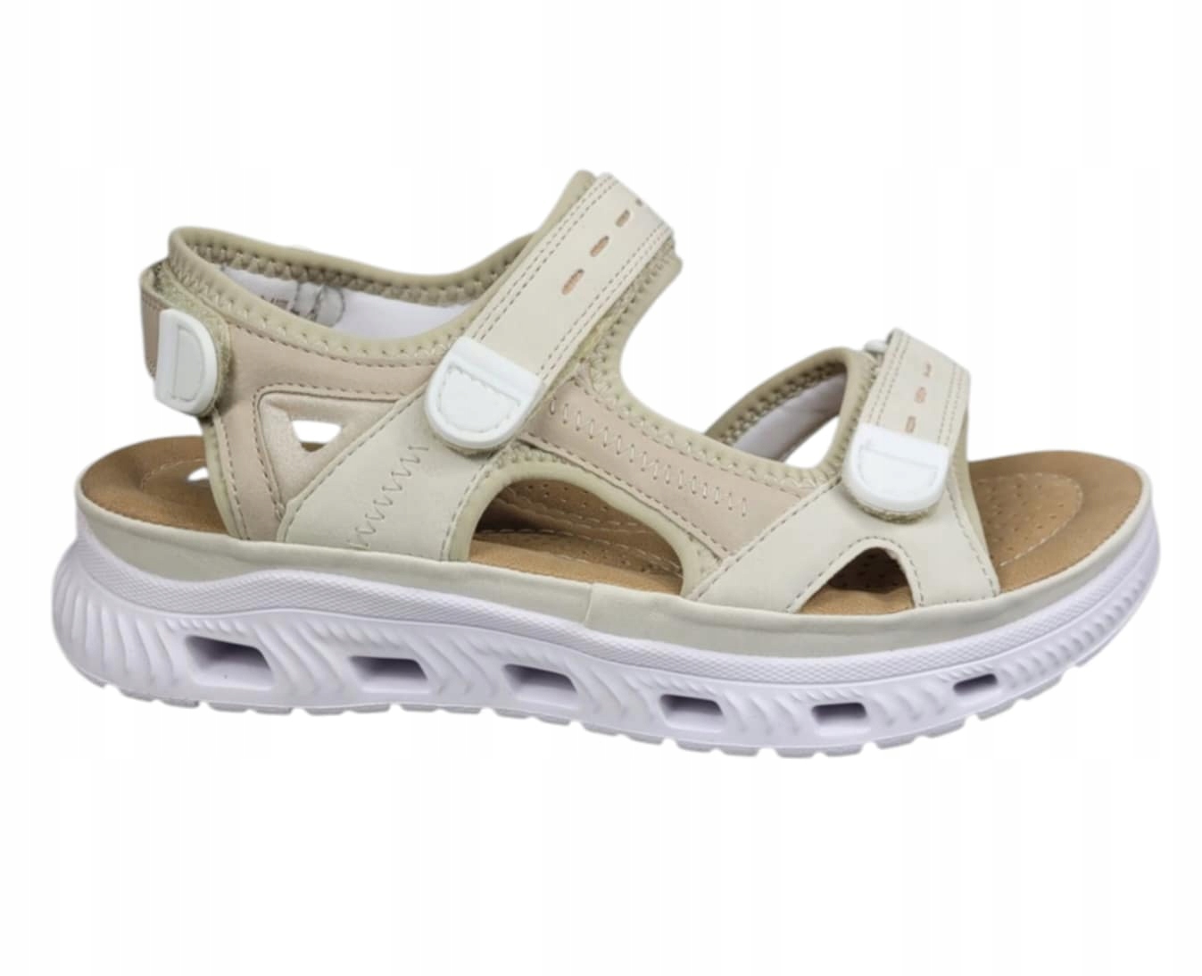 Rieker Dámské Sandály Na Suchý Zip 64074-60 Béžové vel. 39