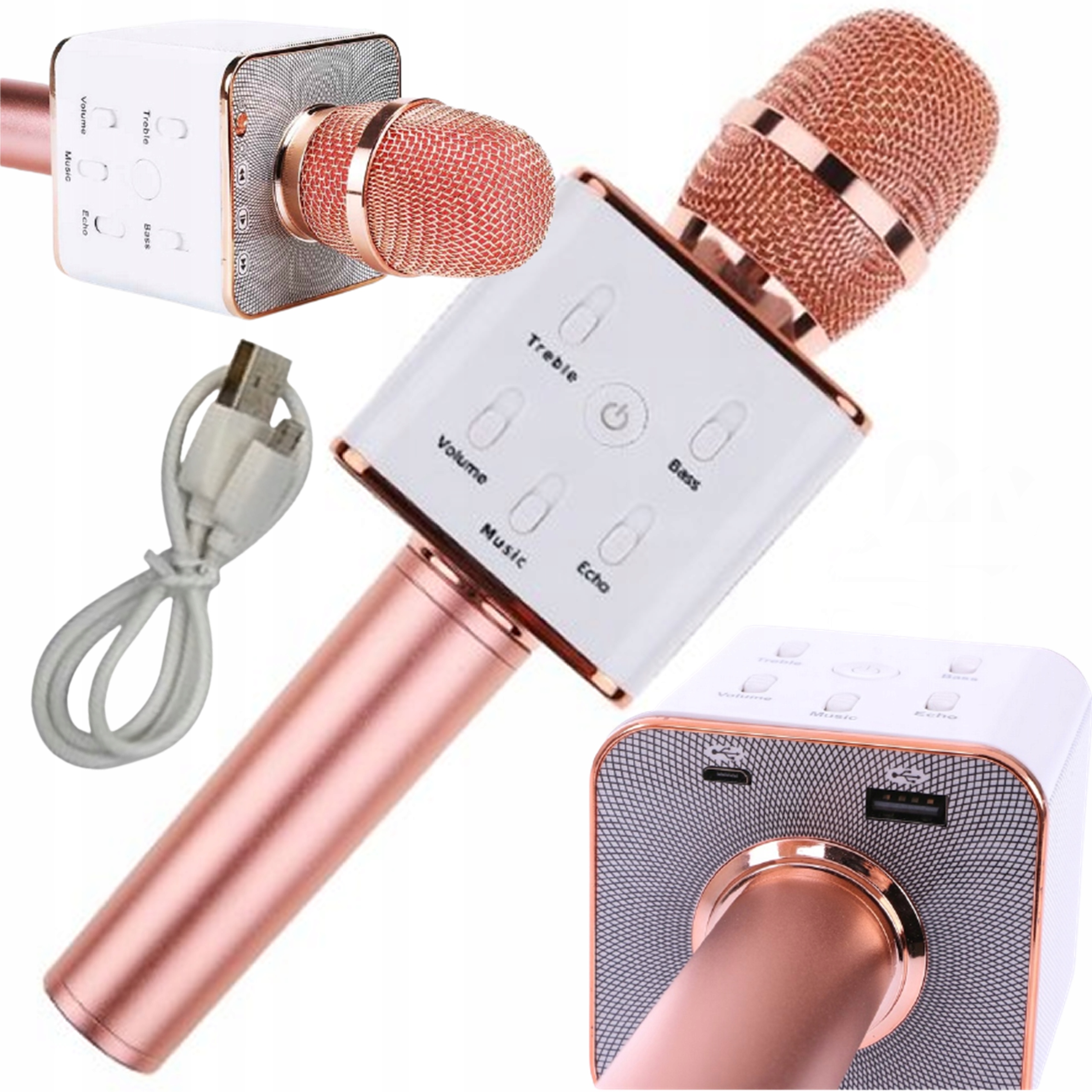 MIKROFON KARAOKE GŁOŚNIK BEZPRZEWODOWY BLUETOOTH