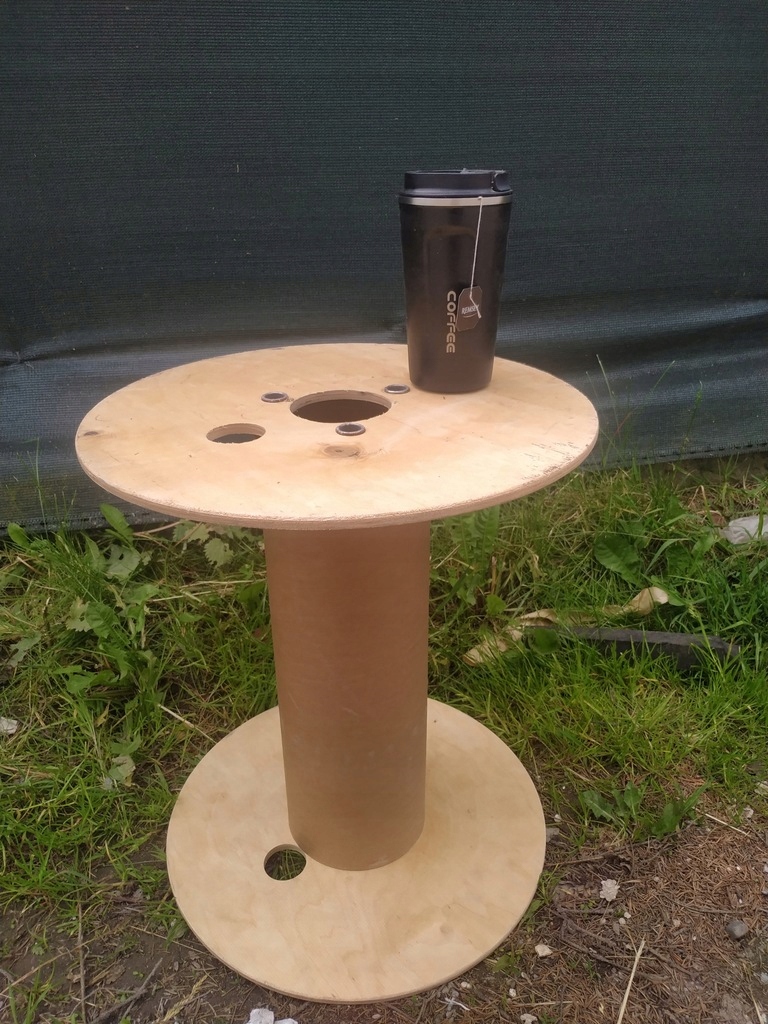 SZPULA SKLEJKA DREWNIANA PO KABLACH DO KABLI drapak stolik lampka taboret Marka bez marki