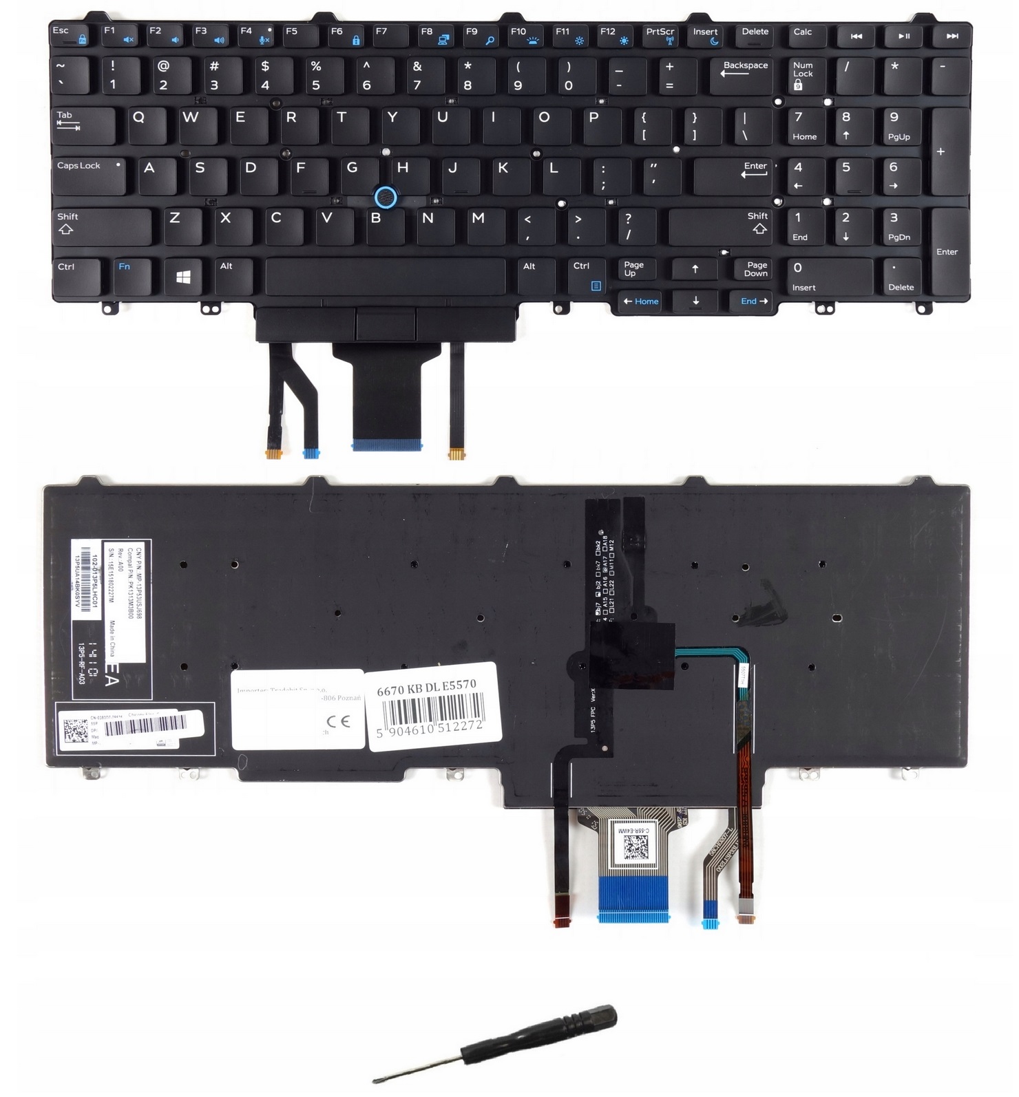 KLAWIATURA DO DELL LATITUDE 15 5580 5590 5591 LED
