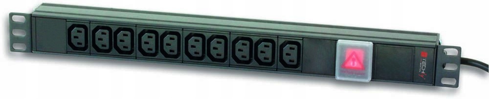 Techly Pro Listwa Zasilająca Rack 1U 10x Gniazdo C13 Wtyk C14 do Ups