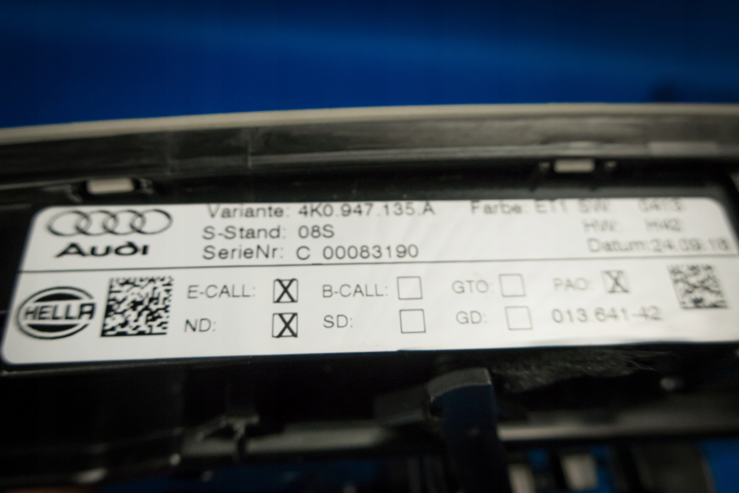 Oswietlenie cabs Audi A6 4K A7 4K0947135A ET1