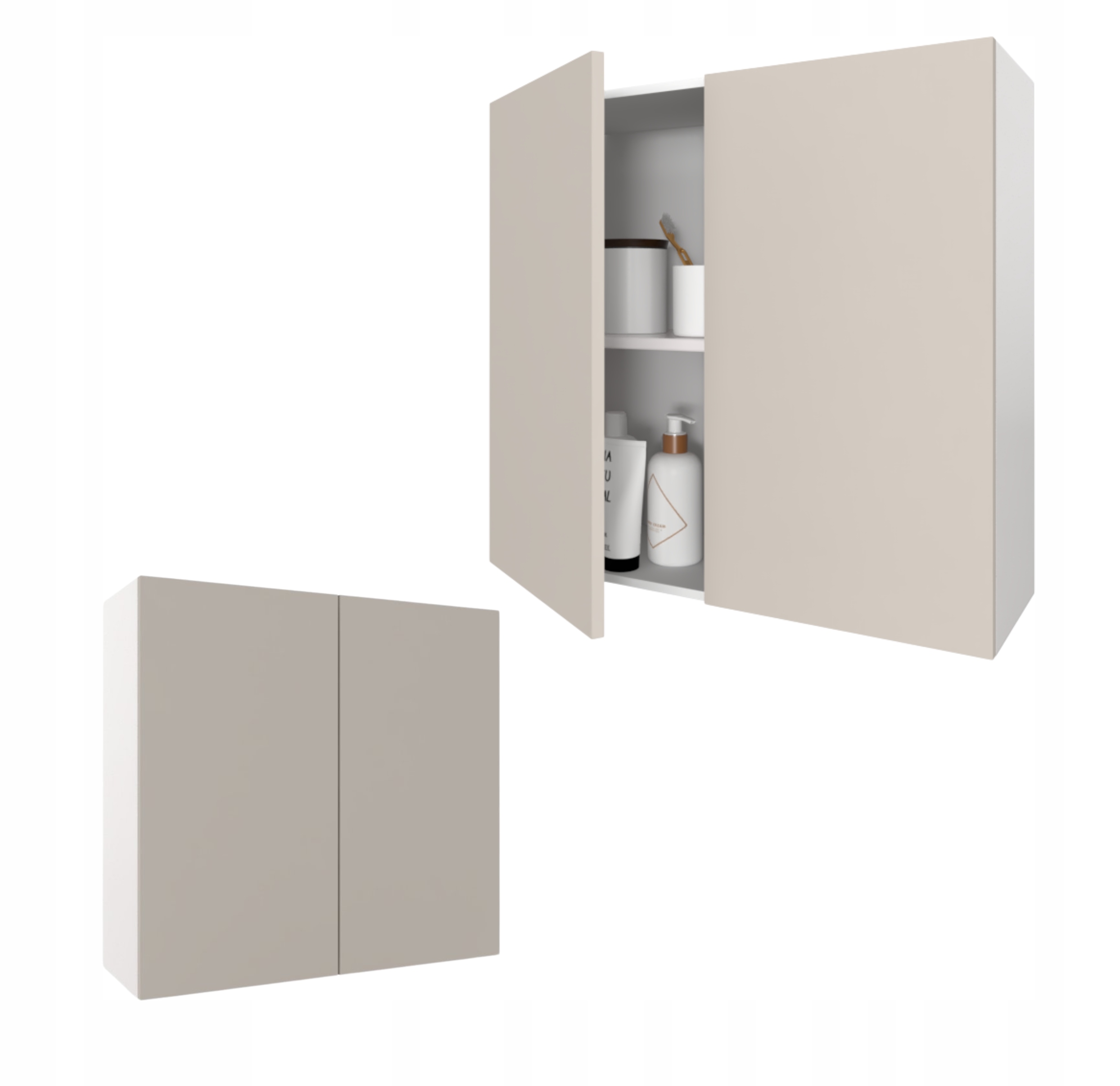 Závěsná koupelnová skříňka do koupelny Police Karo 80 Bílá Matná Kašmír