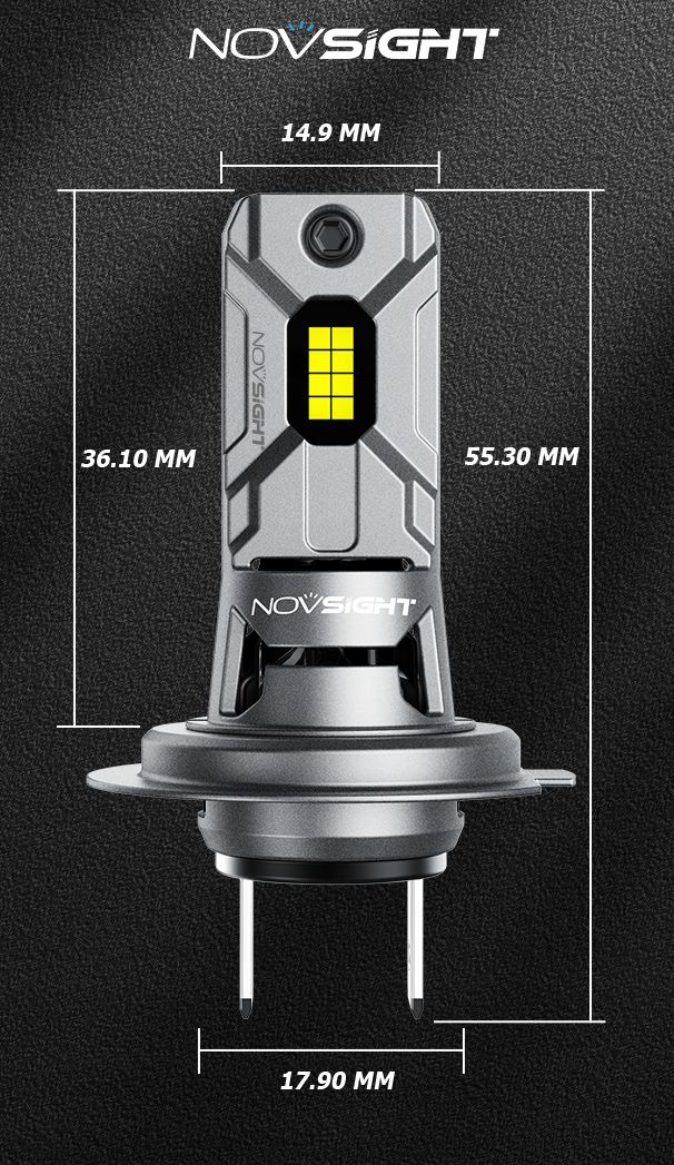 ŻARÓWKI LED H7 +600% BARDZO MOCNE 6500K 1:1 CANBUS Moc 60 W