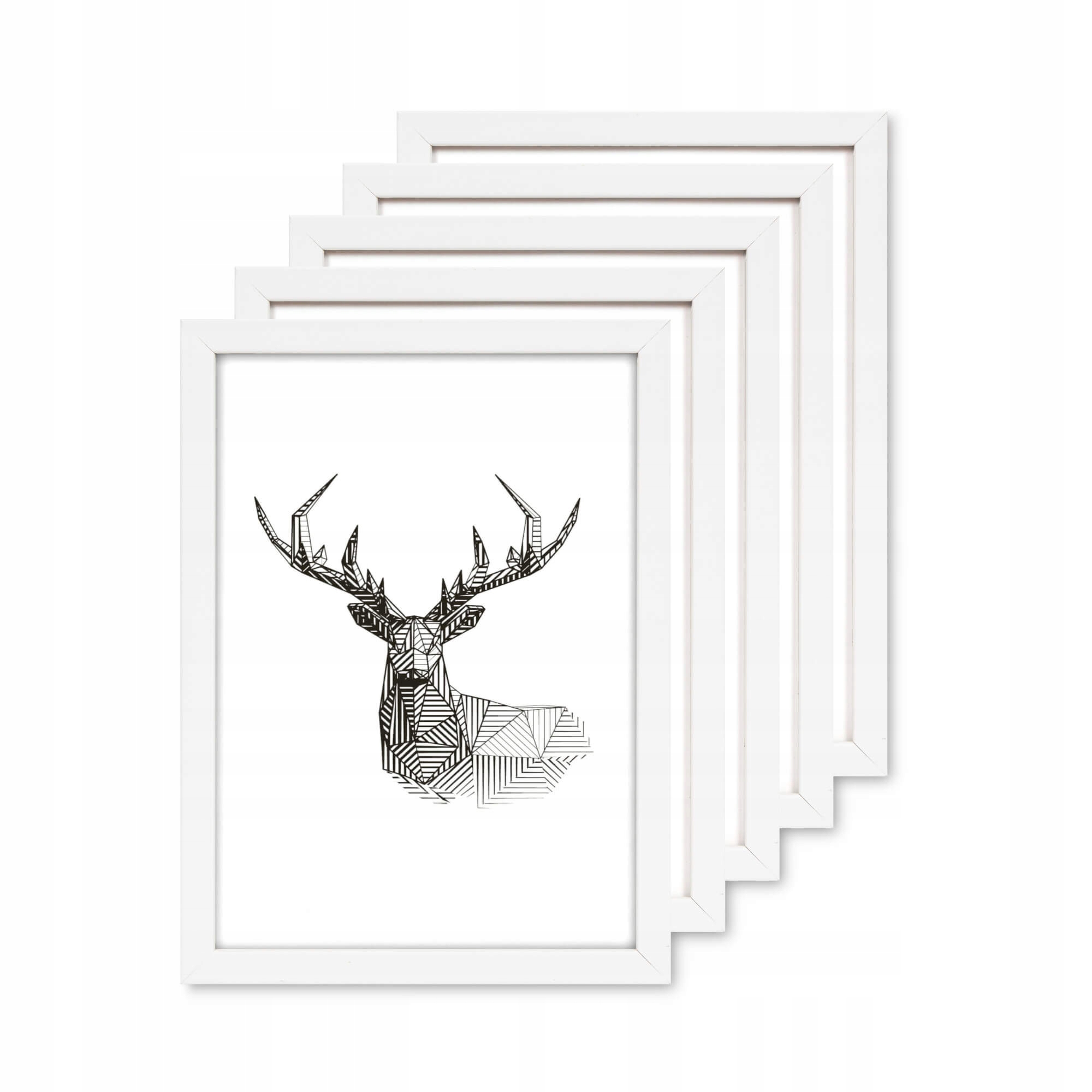 Sada dřevěných rámků Rámeček Bílá 5 ks 15x21 cm