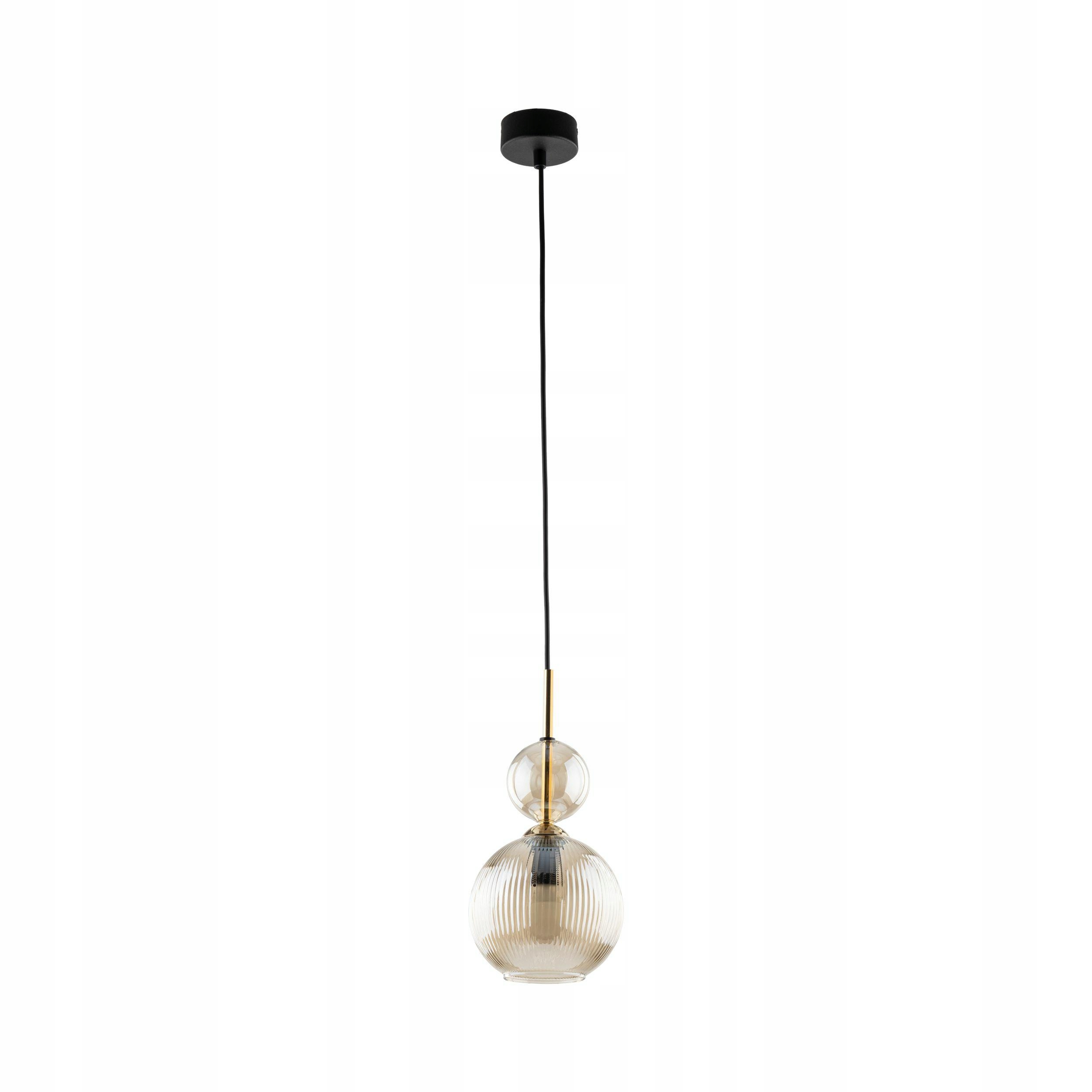 Závěsná lampa Sophia černá stínidlo béžová 1xE14 15 cm koule Glamour Stropní